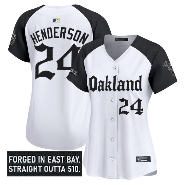 Women's Oakland Athletics 'Gothic East Bay Edition' Vapor Premier Limited Jersey - All Stitched - Image 16