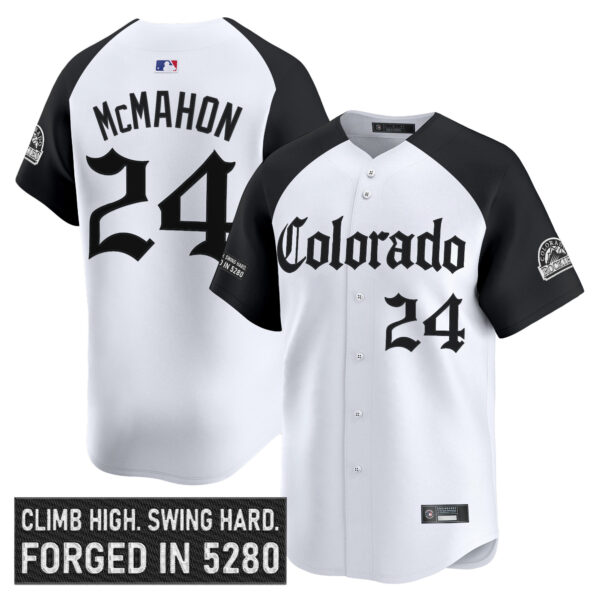 Men's Colorado Rockies 'Gothic Mile High Shadows Edition' Vapor Premier Limited Jersey - All Stitched - Image 20