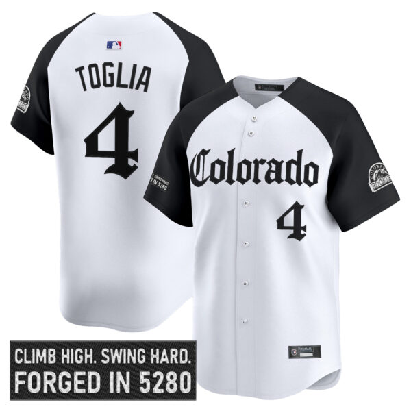 Men's Colorado Rockies 'Gothic Mile High Shadows Edition' Vapor Premier Limited Jersey - All Stitched - Image 23