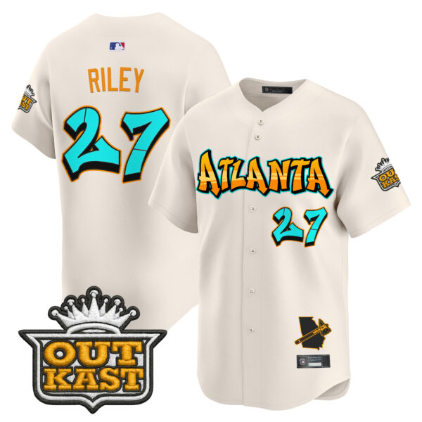 Men's Atlanta Braves 'Graffiti A-Town Edition' Vapor Premier Limited Jersey - All Stitched - Image 14