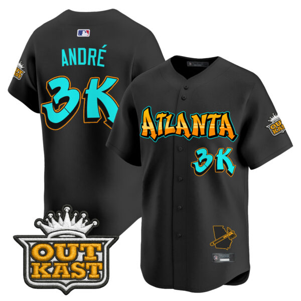 Men's Atlanta Braves 'Graffiti A-Town Edition' Vapor Premier Limited Jersey - All Stitched - Image 4