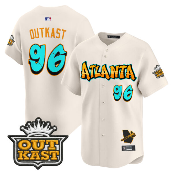 Men's Atlanta Braves 'Graffiti A-Town Edition' Vapor Premier Limited Jersey - All Stitched - Image 12