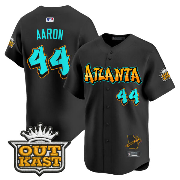 Men's Atlanta Braves 'Graffiti A-Town Edition' Vapor Premier Limited Jersey - All Stitched - Image 9