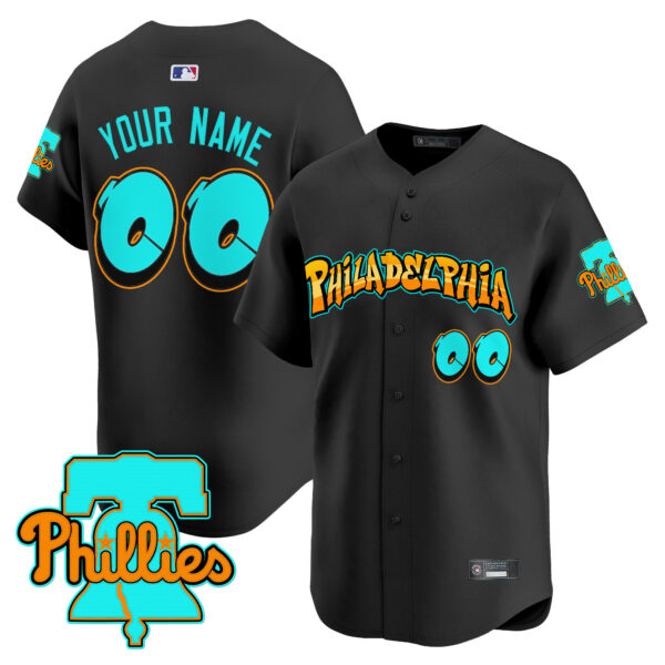 Philadelphia Phillies 'Graffiti Broad Street Edition' Vapor Premier Limited Custom Jersey - All Stitched - Image 2