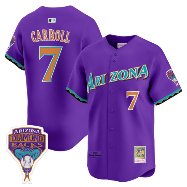 Arizona Diamondbacks Randy Johnson Patch 2000 Cooperstown Throwback Jersey - All Stitched - Image 2