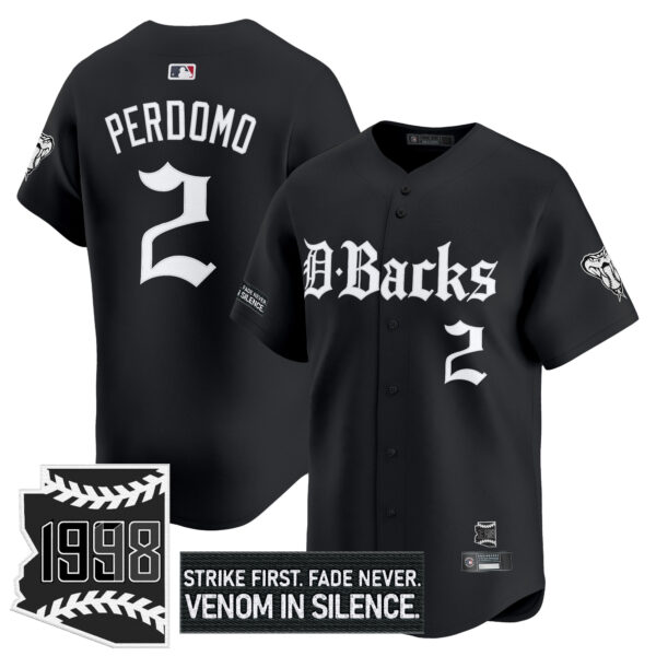 Men's Arizona Diamondbacks 'Gothic Desert Fang Edition' Vapor Premier Limited Jersey V2 - All Stitched - Image 2