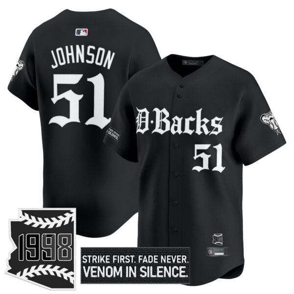 Men's Arizona Diamondbacks 'Gothic Desert Fang Edition' Vapor Premier Limited Jersey V2 - All Stitched - Image 7