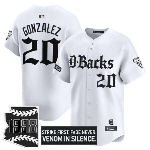 Men's Arizona Diamondbacks 'Gothic Desert Fang Edition' Vapor Premier Limited Jersey V2 - All Stitched - Image 17