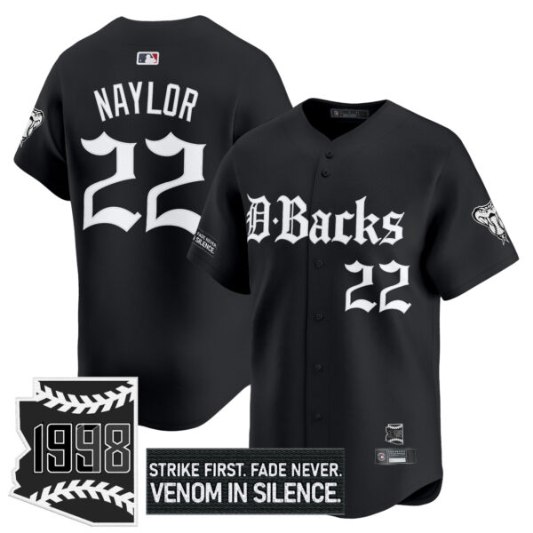 Men's Arizona Diamondbacks 'Gothic Desert Fang Edition' Vapor Premier Limited Jersey V2 - All Stitched - Image 3