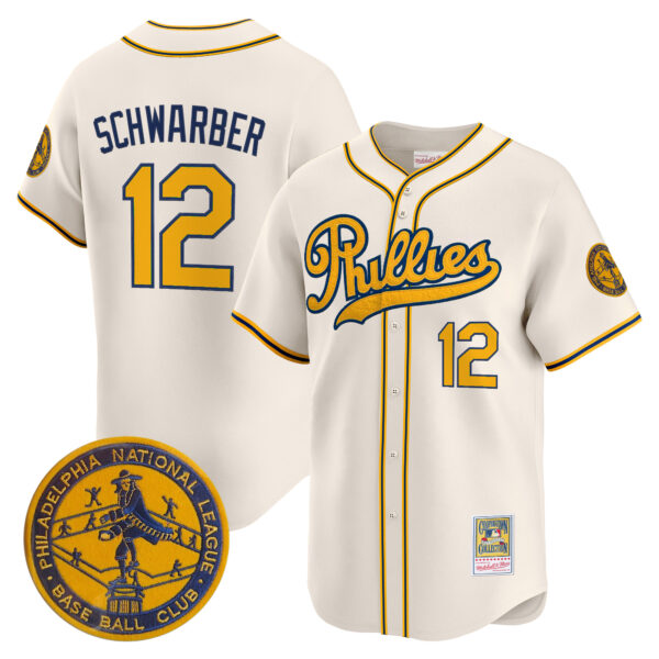 Men's Philadelphia Phillies 1938 Heritage Vapor Premier Limited Jersey - 'New Sweden 300th Anniversary' Patch - All Stitched - Image 7