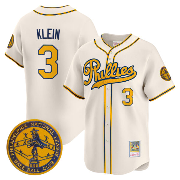 Men's Philadelphia Phillies 1938 Heritage Vapor Premier Limited Jersey - 'New Sweden 300th Anniversary' Patch - All Stitched - Image 9
