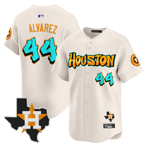 Men's Houston Astros 'Graffiti H-Town Edition' Vapor Premier Limited Jersey - All Stitched - Image 13