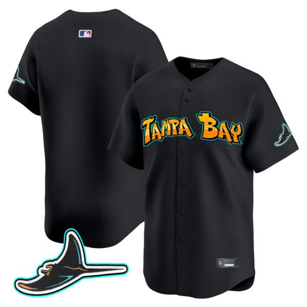 Men's Tampa Bay Rays 'Graffiti Gulfside Edition' Vapor Premier Limited Jersey - All Stitched - Image 16