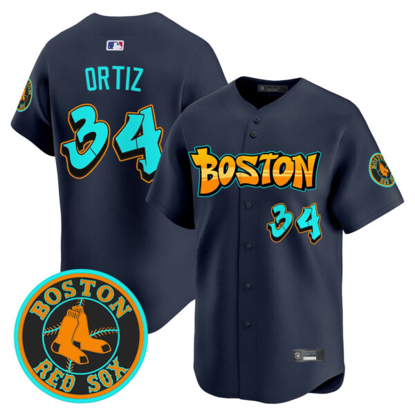 Men's Boston Red Sox 'Graffiti Streetstyle Edition' Vapor Premier Limited Jersey - All Stitched - Image 16