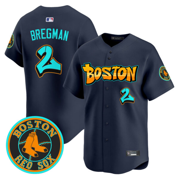 Men's Boston Red Sox 'Graffiti Streetstyle Edition' Vapor Premier Limited Jersey - All Stitched - Image 11