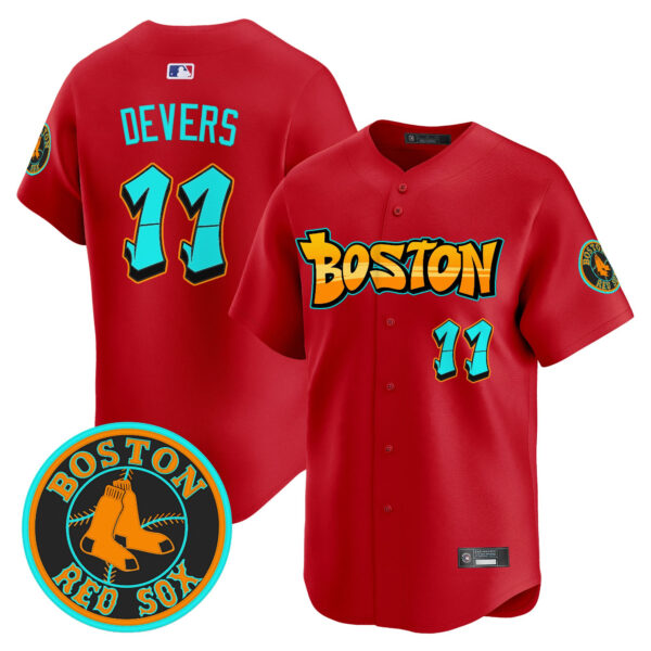 Men's Boston Red Sox 'Graffiti Streetstyle Edition' Vapor Premier Limited Jersey - All Stitched - Image 21