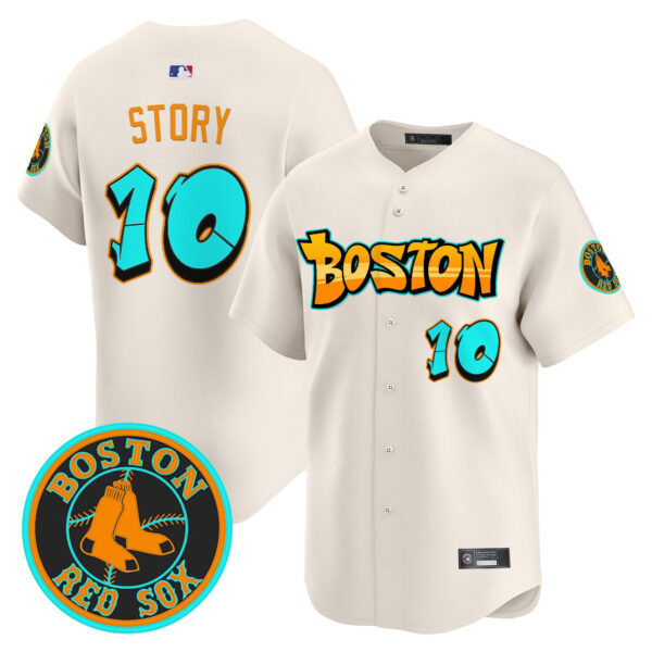 Men's Boston Red Sox 'Graffiti Streetstyle Edition' Vapor Premier Limited Jersey - All Stitched - Image 6