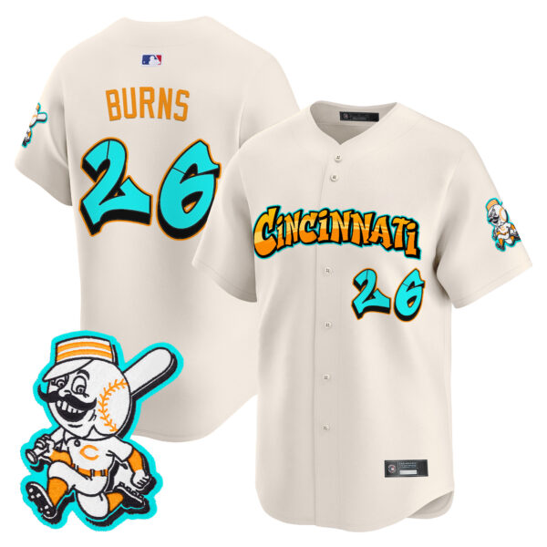 Men's Cincinnati Reds 'Graffiti Queen City Edition' Vapor Premier Limited Jersey - All Stitched - Image 17