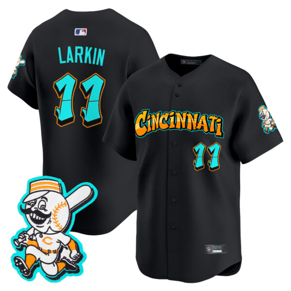 Men's Cincinnati Reds 'Graffiti Queen City Edition' Vapor Premier Limited Jersey - All Stitched - Image 3