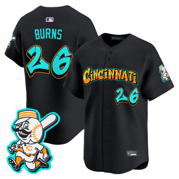 Men's Cincinnati Reds 'Graffiti Queen City Edition' Vapor Premier Limited Jersey - All Stitched - Image 8