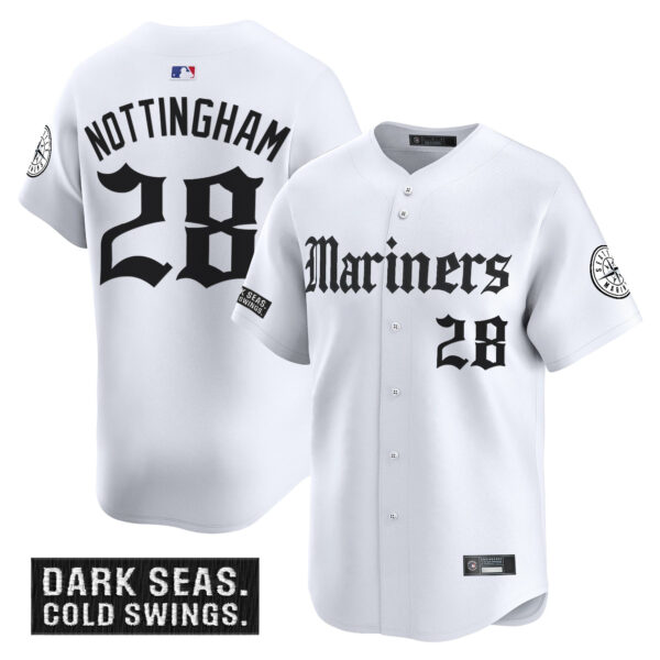 Men's Seattle Mariners 'Deep Sea Gothic Edition' Vapor Premier Limited Jersey V2 - All Stitched - Image 14