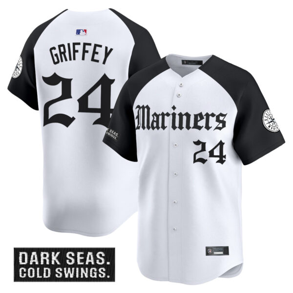 Men's Seattle Mariners 'Deep Sea Gothic Edition' Vapor Premier Limited Jersey V2 - All Stitched - Image 25