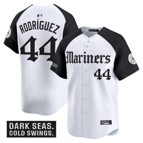 Men's Seattle Mariners 'Deep Sea Gothic Edition' Vapor Premier Limited Jersey V2 - All Stitched - Image 20