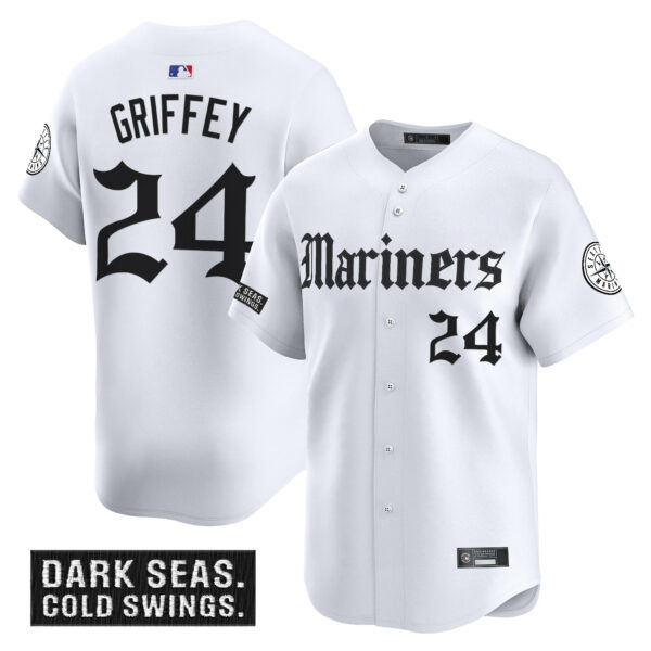 Men's Seattle Mariners 'Deep Sea Gothic Edition' Vapor Premier Limited Jersey V2 - All Stitched - Image 16