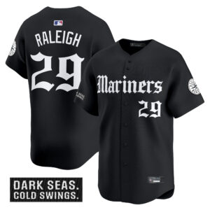 Men's Seattle Mariners 'Deep Sea Gothic Edition' Vapor Premier Limited Jersey V2 - All Stitched