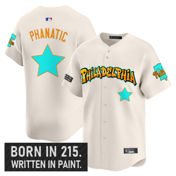 Men's Philadelphia Phillies 'Graffiti Broad Street Edition 'Vapor Premier Limited Jersey V2 - All Stitched - Image 9
