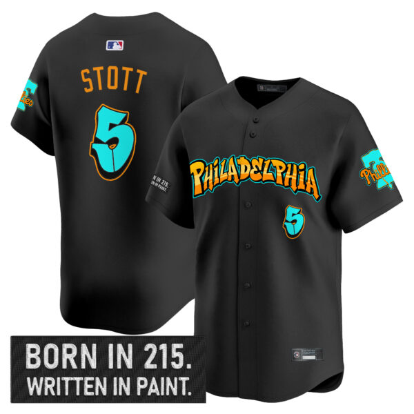 Men's Philadelphia Phillies 'Graffiti Broad Street Edition 'Vapor Premier Limited Jersey V2 - All Stitched - Image 15