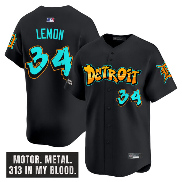 Men's Detroit Tigers 'Graffiti Motor City Edition' Vapor Premier Limited Jersey - All Stitched - Image 18