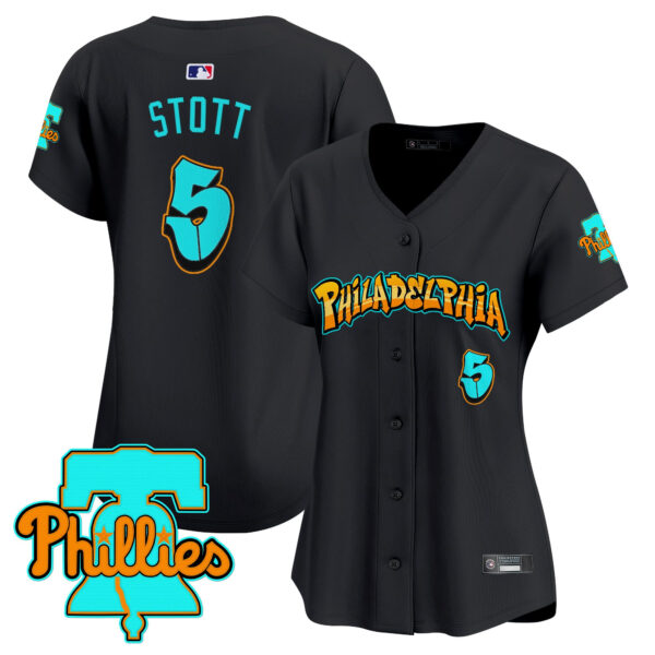 Women's Philadelphia Phillies 'Graffiti Broad Street Edition' Vapor Premier Limited Jersey - All Stitched - Image 25