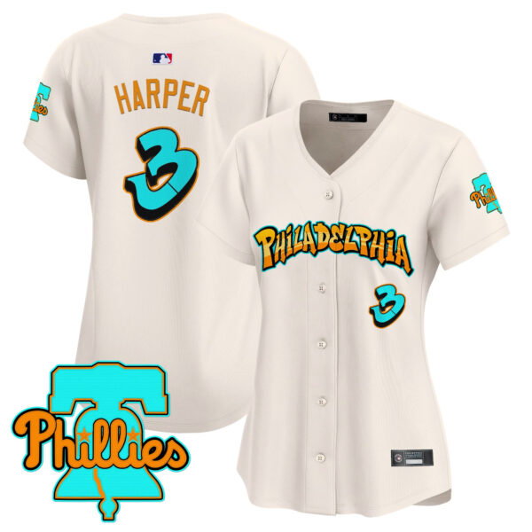 Women's Philadelphia Phillies 'Graffiti Broad Street Edition' Vapor Premier Limited Jersey - All Stitched - Image 11