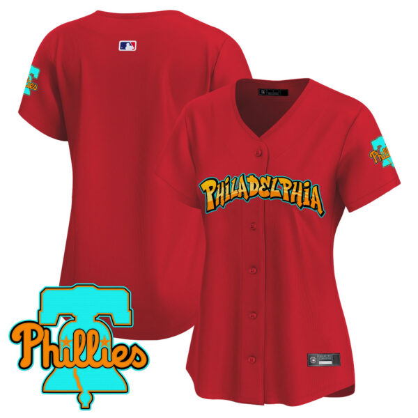 Women's Philadelphia Phillies 'Graffiti Broad Street Edition' Vapor Premier Limited Jersey - All Stitched - Image 40