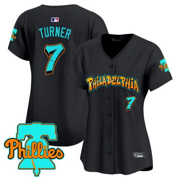 Women's Philadelphia Phillies 'Graffiti Broad Street Edition' Vapor Premier Limited Jersey - All Stitched - Image 24