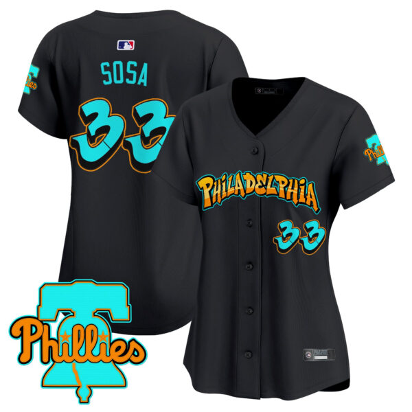 Women's Philadelphia Phillies 'Graffiti Broad Street Edition' Vapor Premier Limited Jersey - All Stitched - Image 22