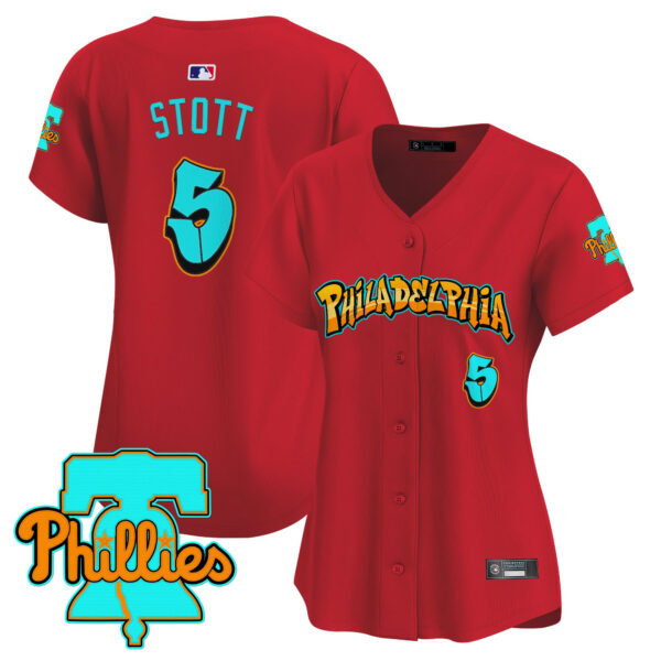 Women's Philadelphia Phillies 'Graffiti Broad Street Edition' Vapor Premier Limited Jersey - All Stitched - Image 35