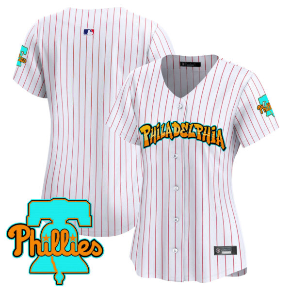 Women's Philadelphia Phillies 'Graffiti Broad Street Edition' Vapor Premier Limited Jersey - All Stitched - Image 10