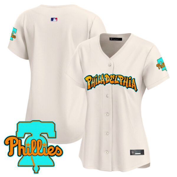 Women's Philadelphia Phillies 'Graffiti Broad Street Edition' Vapor Premier Limited Jersey - All Stitched - Image 20