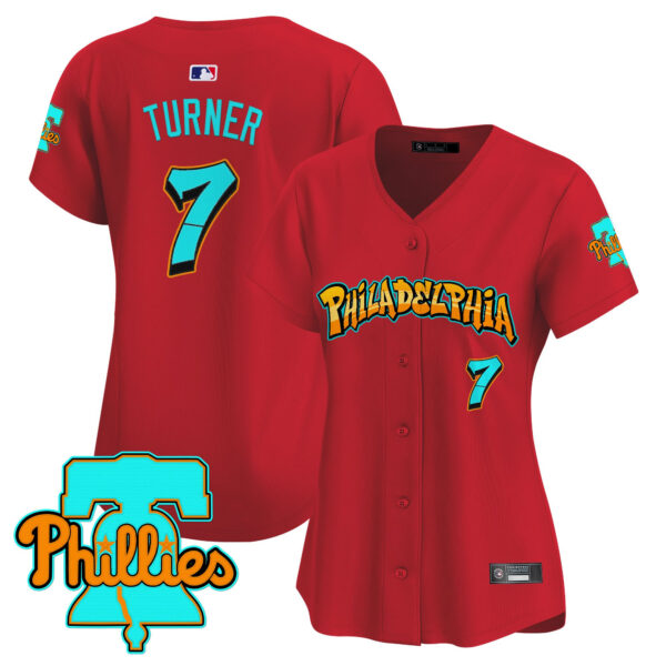 Women's Philadelphia Phillies 'Graffiti Broad Street Edition' Vapor Premier Limited Jersey - All Stitched - Image 34