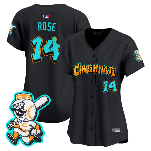 Women's Cincinnati Reds 'Graffiti Queen City Edition' Vapor Premier Limited Jersey - All Stitched - Image 10