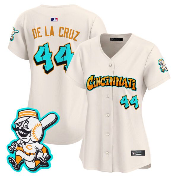 Women's Cincinnati Reds 'Graffiti Queen City Edition' Vapor Premier Limited Jersey - All Stitched - Image 2