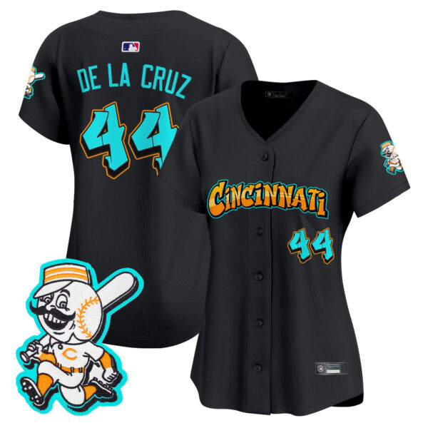 Women's Cincinnati Reds 'Graffiti Queen City Edition' Vapor Premier Limited Jersey - All Stitched - Image 11
