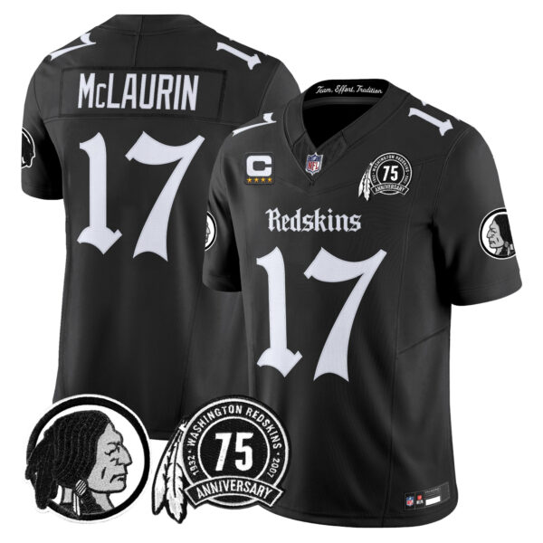Men's Washington Redskins 'Gothic Capital Edition' Vapor Limited Jersey - All Stitched - Image 6