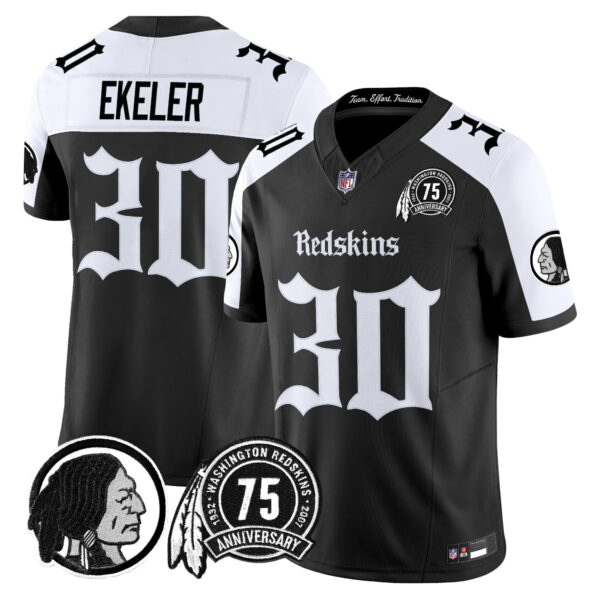 Men's Washington Redskins 'Gothic Capital Edition' Vapor Limited Jersey - All Stitched - Image 22