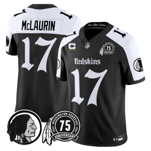 Men's Washington Redskins 'Gothic Capital Edition' Vapor Limited Jersey - All Stitched - Image 24