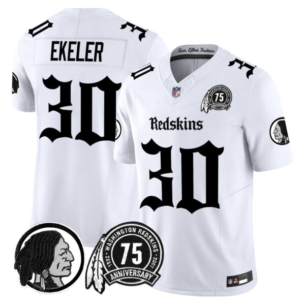 Men's Washington Redskins 'Gothic Capital Edition' Vapor Limited Jersey - All Stitched - Image 13