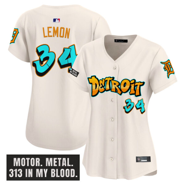 Women's Detroit Tigers 'Graffiti Motor City Edition' Vapor Premier Limited Jersey - All Stitched - Image 8