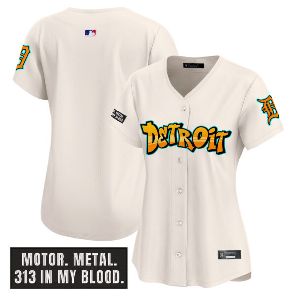 Women's Detroit Tigers 'Graffiti Motor City Edition' Vapor Premier Limited Jersey - All Stitched - Image 9